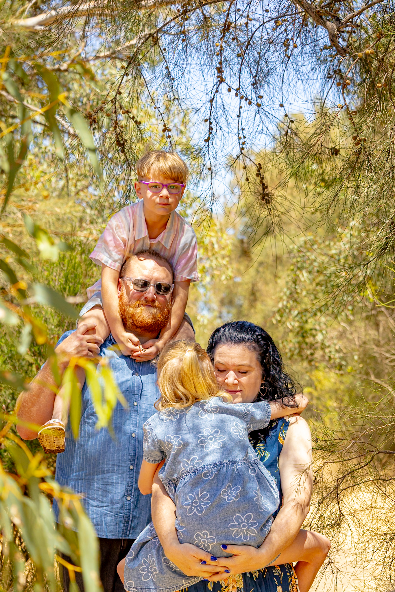 Natural style family photographer Perth outdoor setting